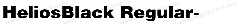 HeliosBlack Regular字体转换